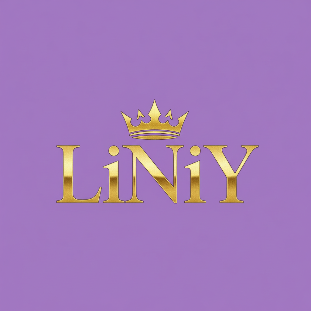 Logo LiNiY ze złotymi literami