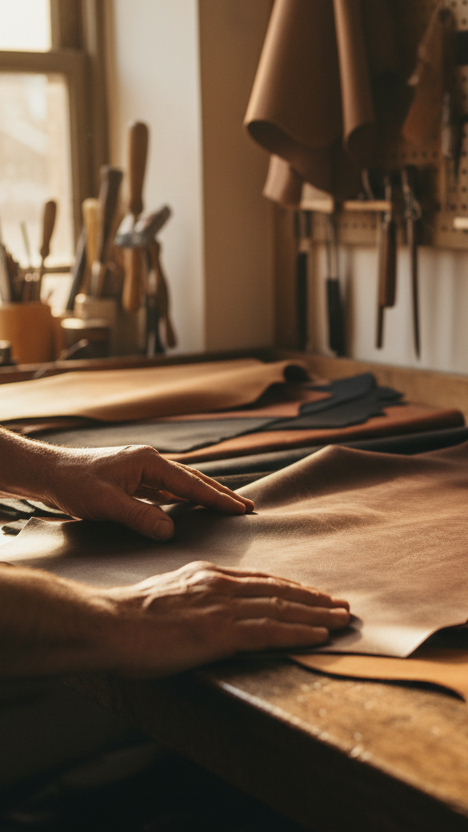 Ma być ręce które wykradają skórę dla obuwia