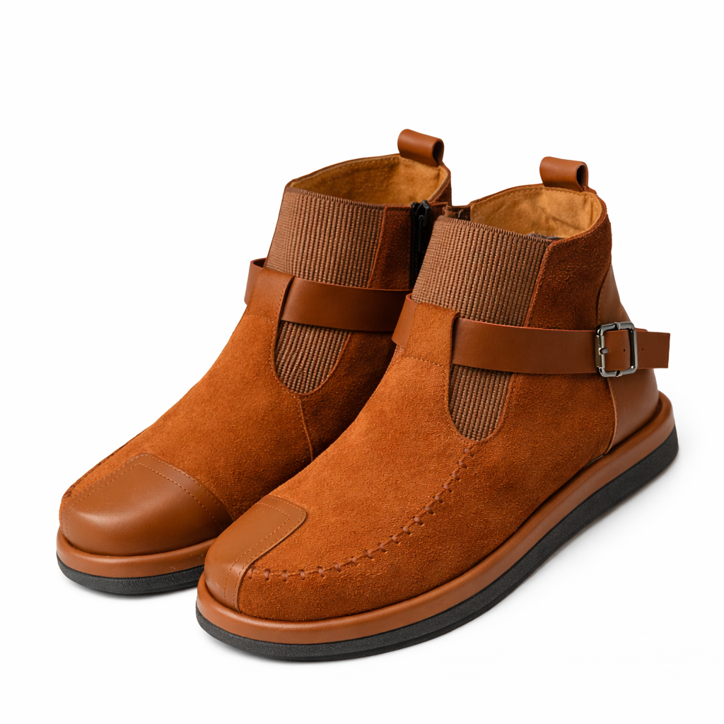 Skórzane botki damskie ocieplane naturalną cegiełką komfort na każdą szerokość stopy